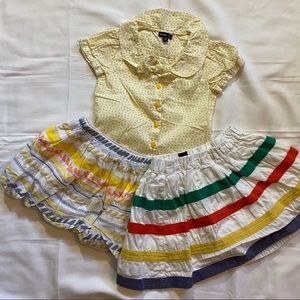 2T skirt set